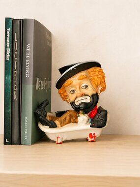 Vintage 1980s Red Skelton Freddie in the Bathtub Figurine Numbered Ltd Edition